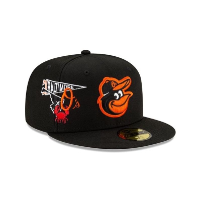 Sapca New Era Baltimore Orioles MLB City Patch 59FIFTY Fitted - Negrii